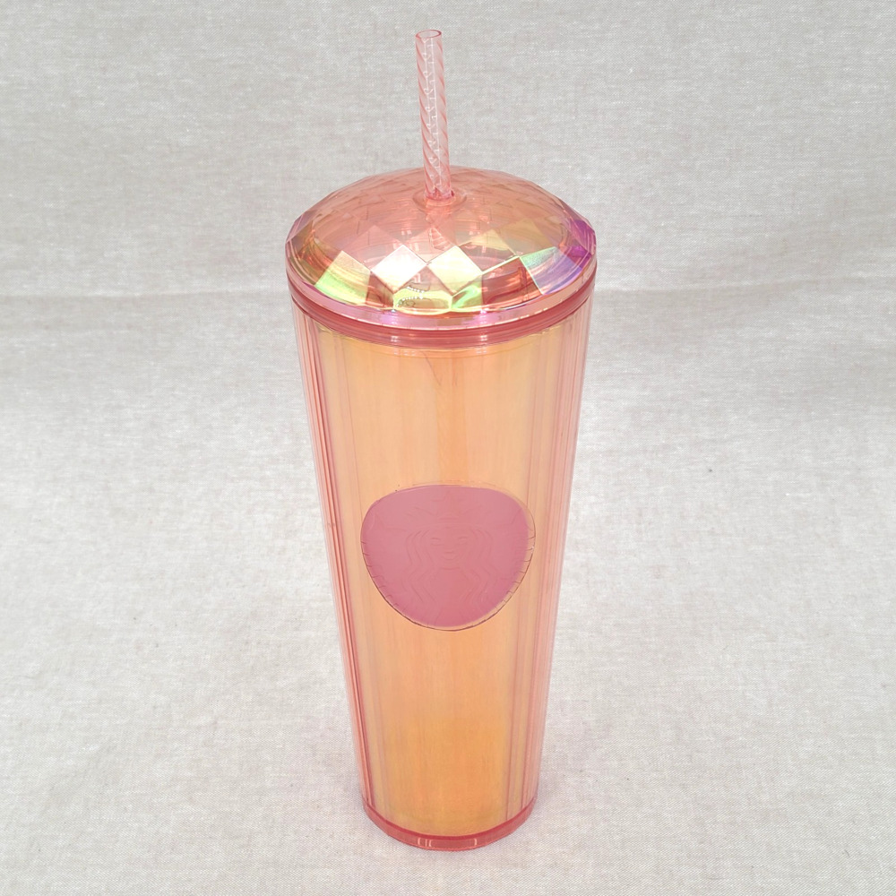 Starbucks 24oz Venti Iridescent Orange Kaleidoscope Unicorn Tumbler Cup 2019